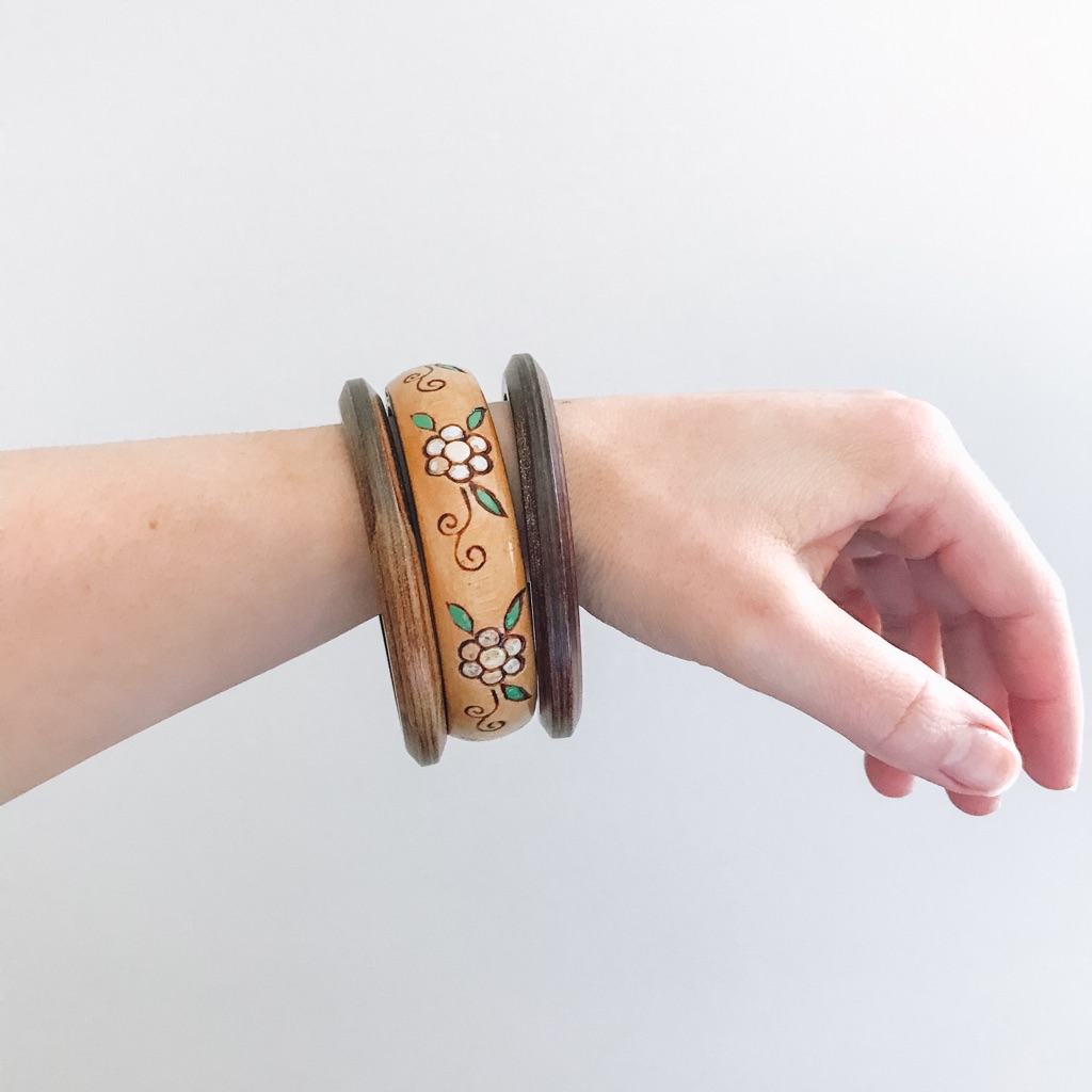 Wood Bangle Set